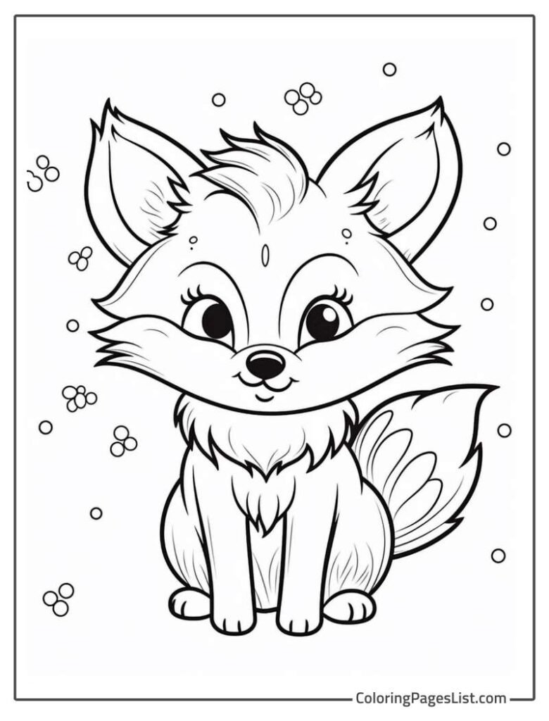 Very Simple Outline Of Fox To Color