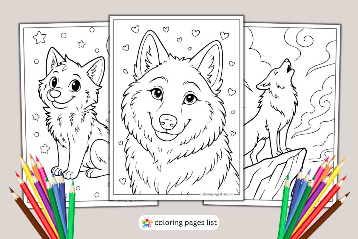 Wolf coloring pages