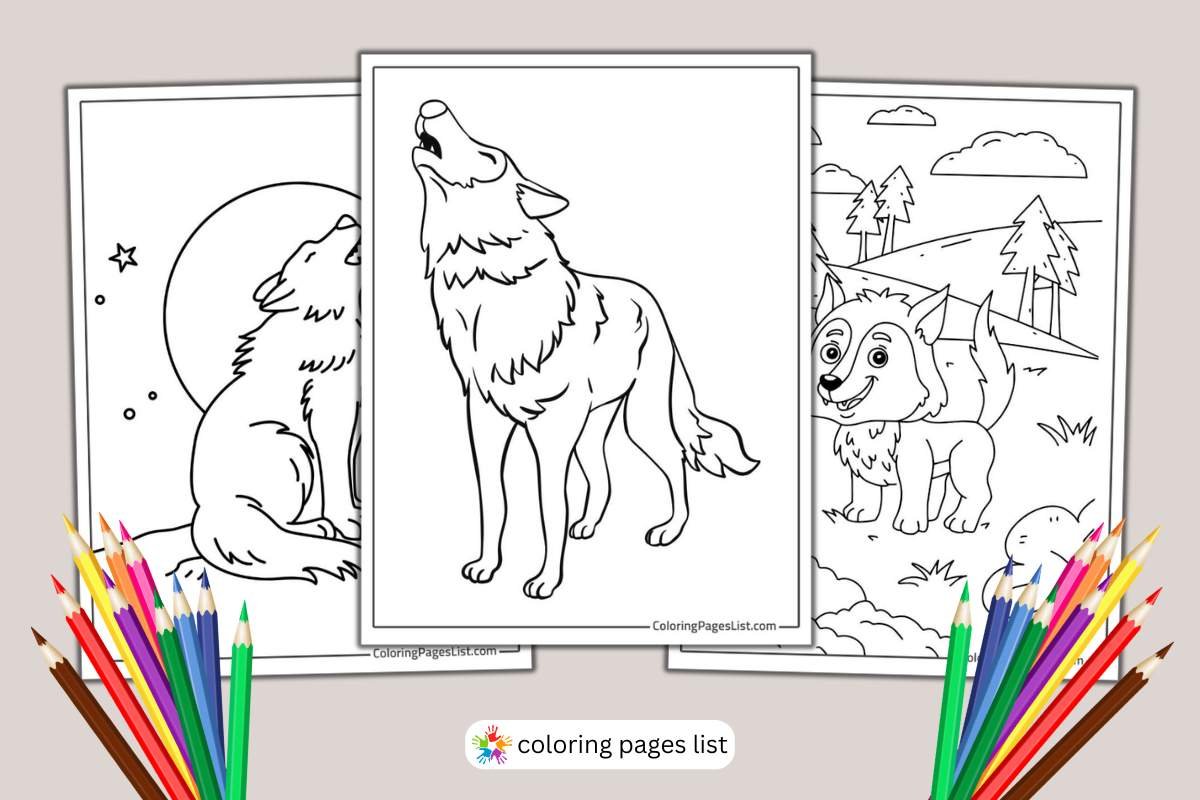 Wolf coloring pages