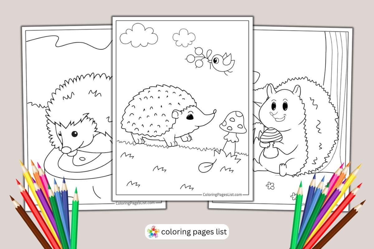 Hedgehog coloring pages