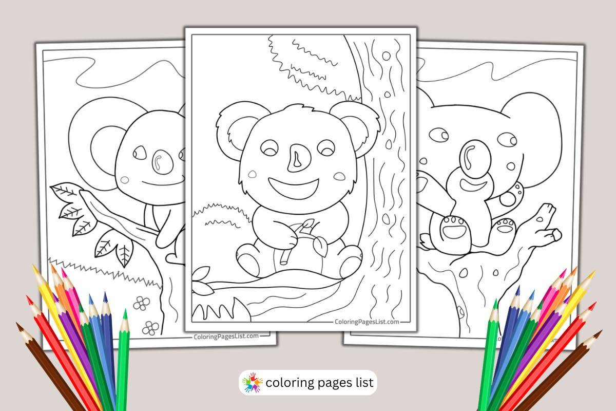 Koala coloring pages