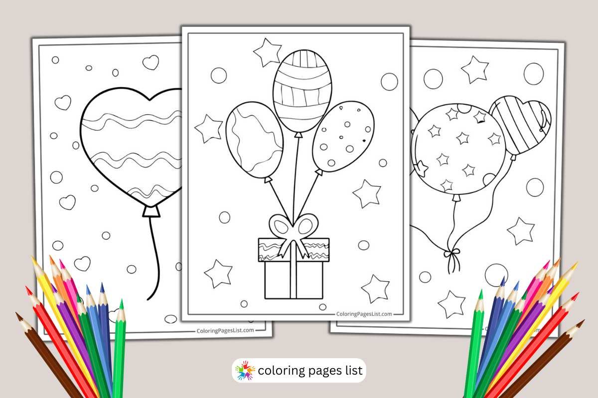 Balloon Coloring Pages