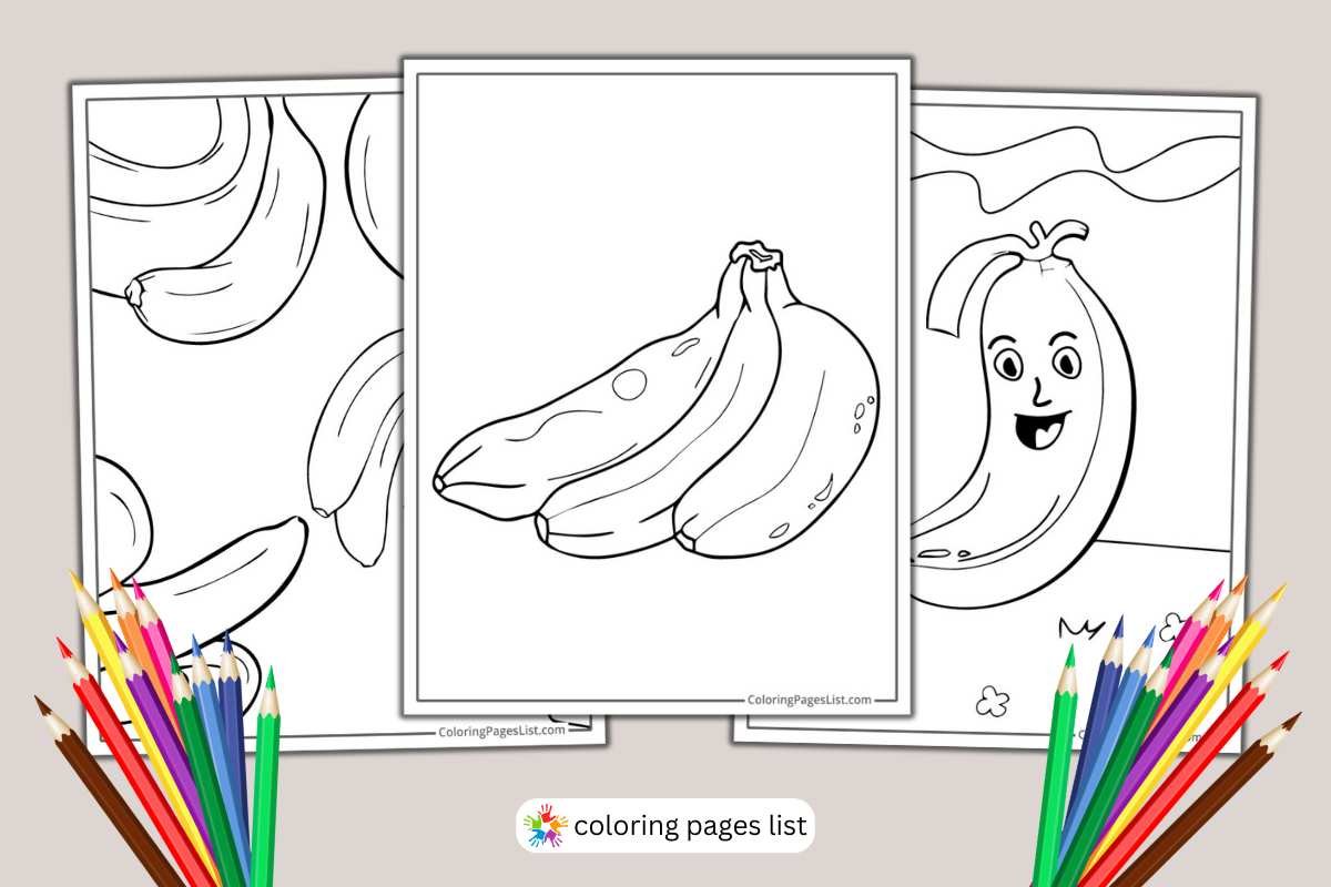 Banana Coloring Pages