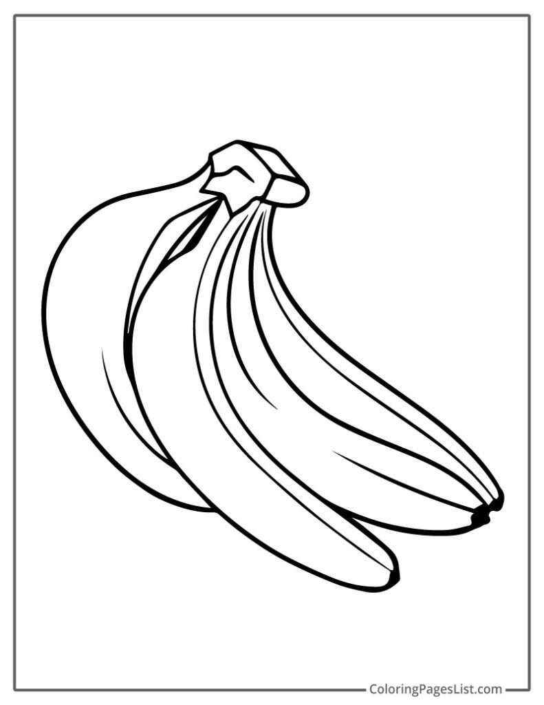 Cavendish Bananas Coloring Page