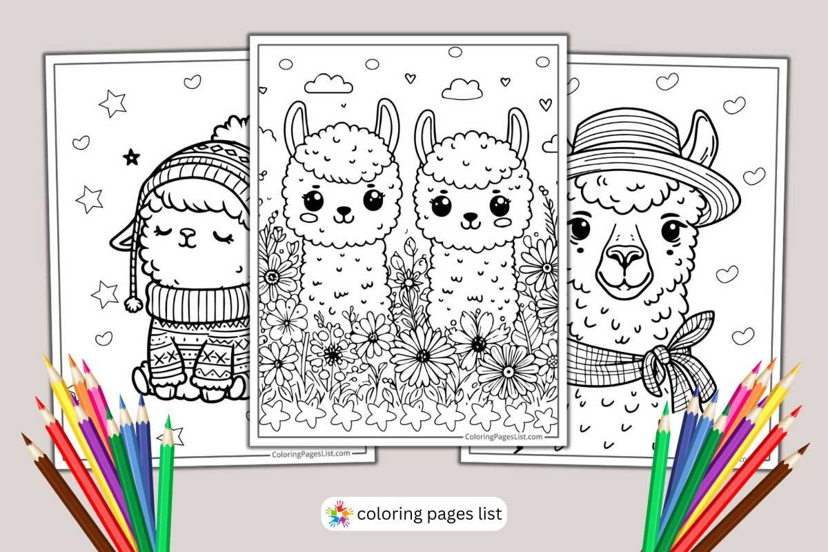 Llama Coloring Pages