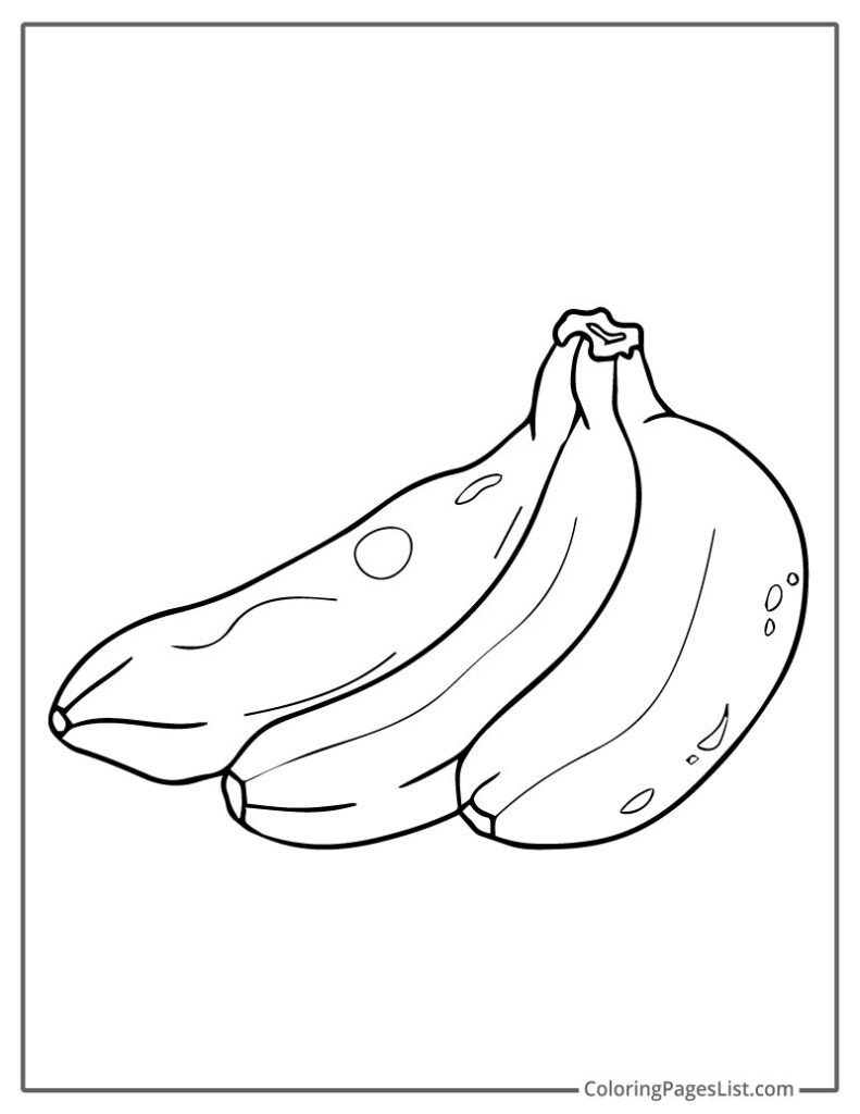 Multiple Bananas To Color