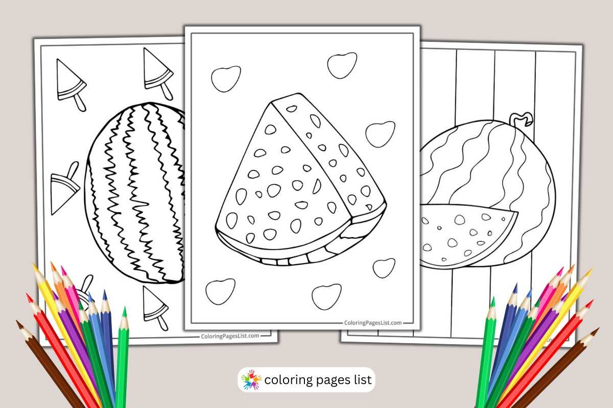 Watermelon Coloring Pages