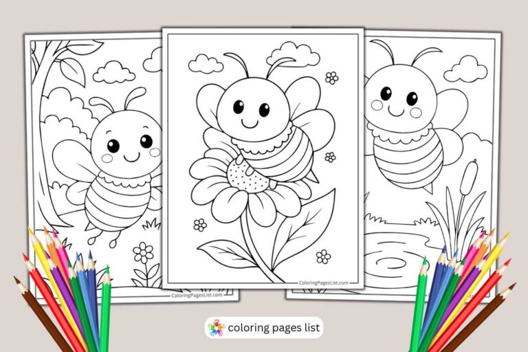 Bee coloring pages