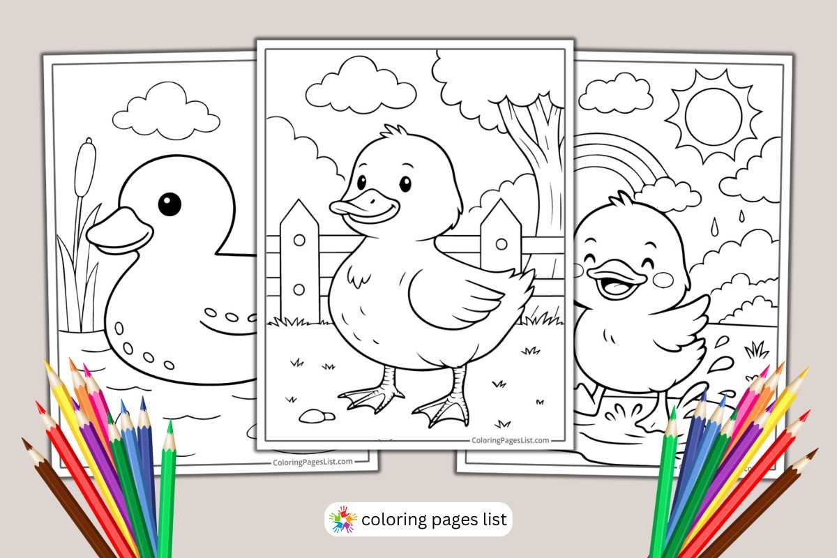 Duck coloring pages