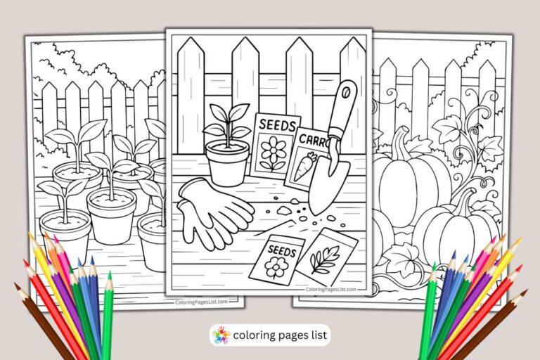 Garden coloring pages