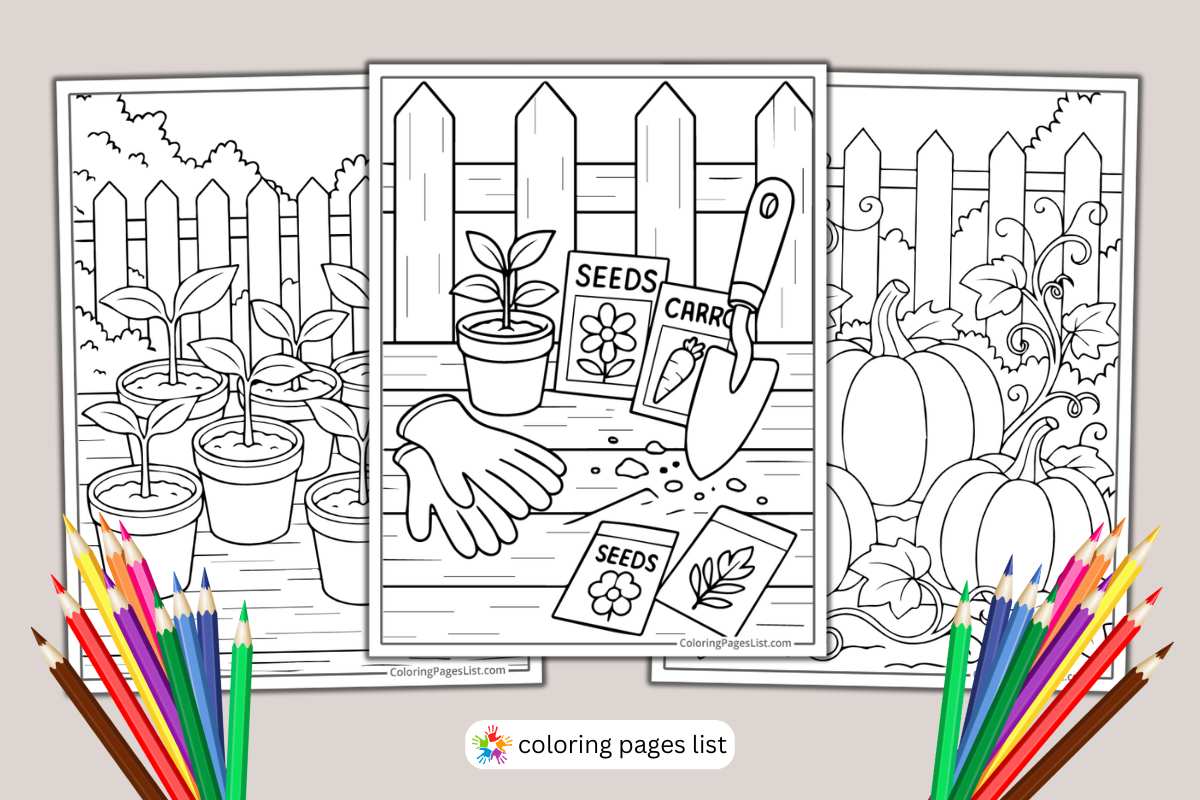Garden coloring pages