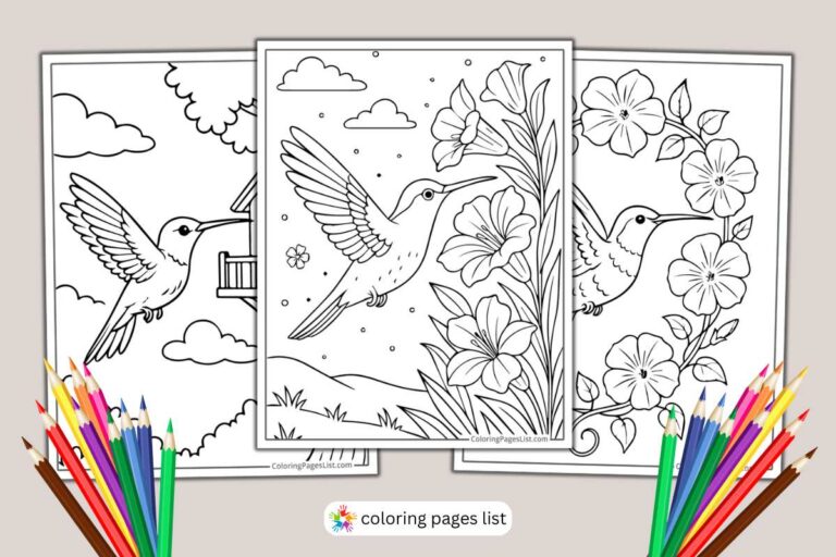 Hummingbird coloring pages