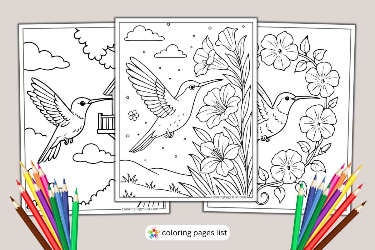 Hummingbird coloring pages