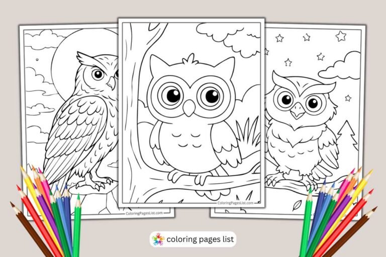 Owl coloring pages