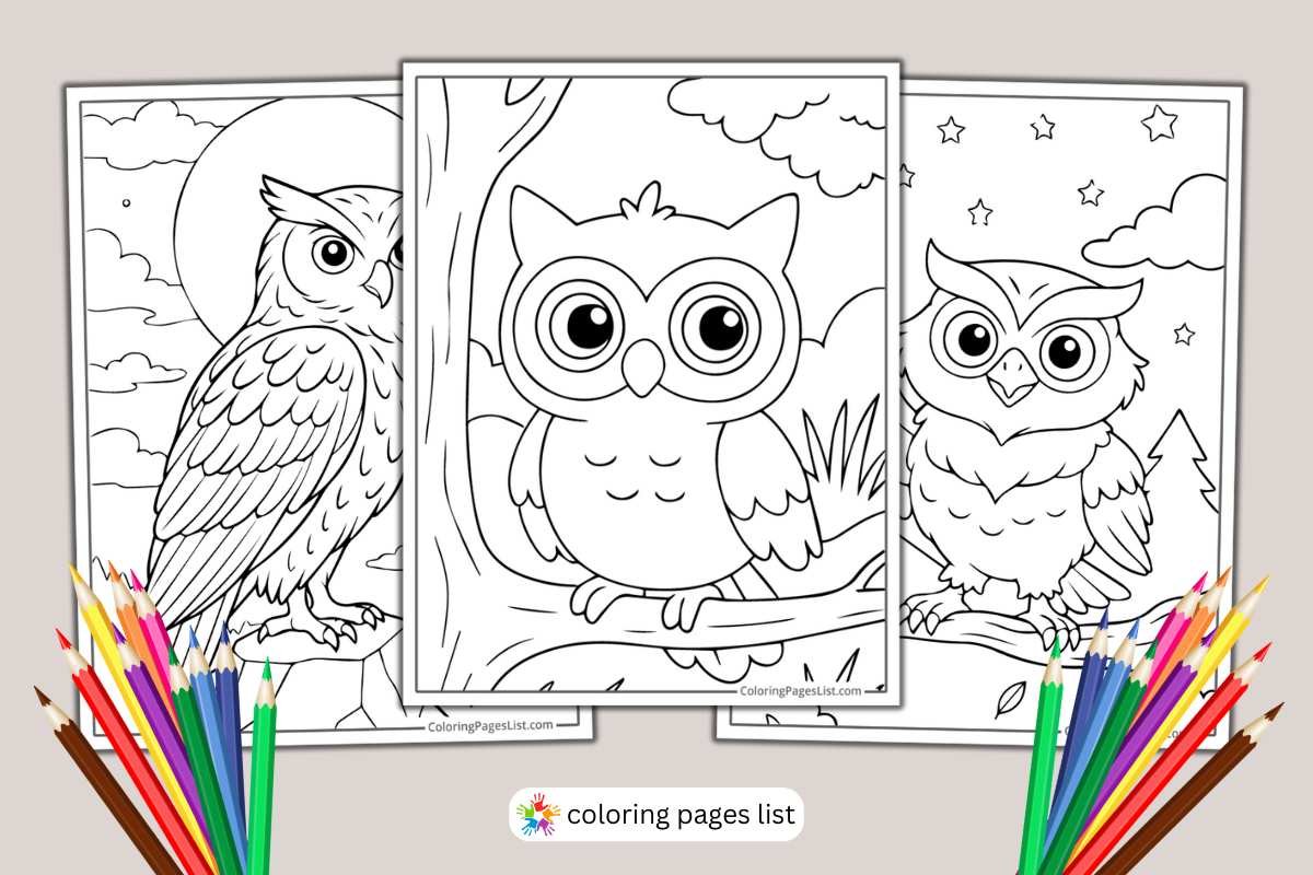 Owl coloring pages