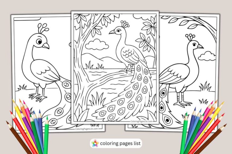 Peacock coloring pages