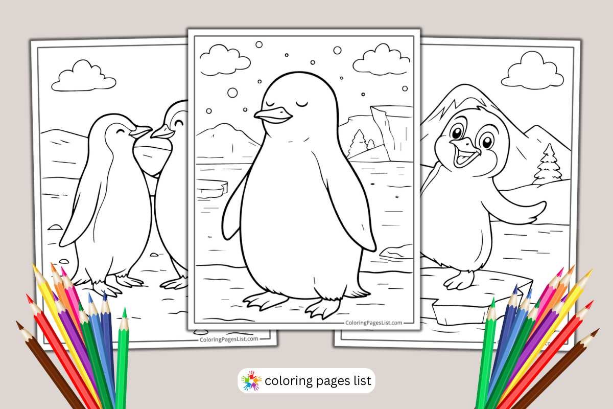 Penguin coloring pages