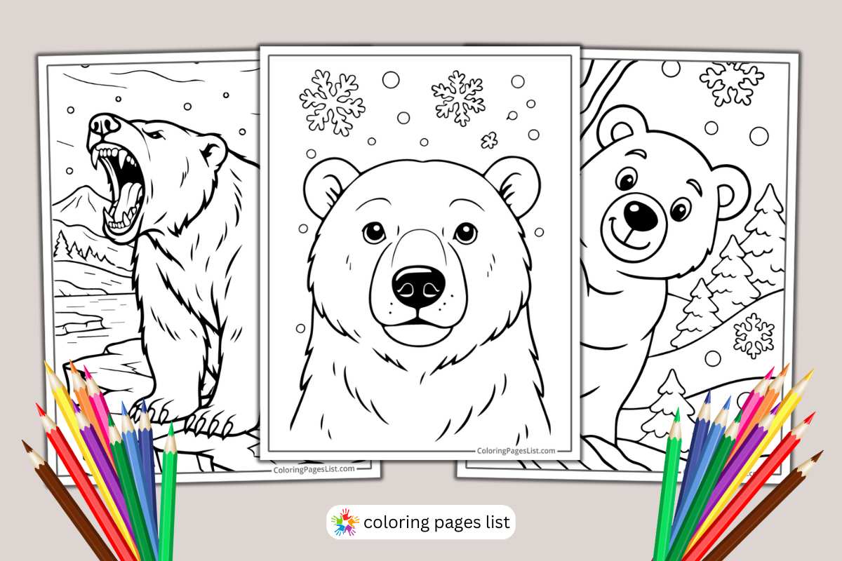 Polar Bear coloring pages