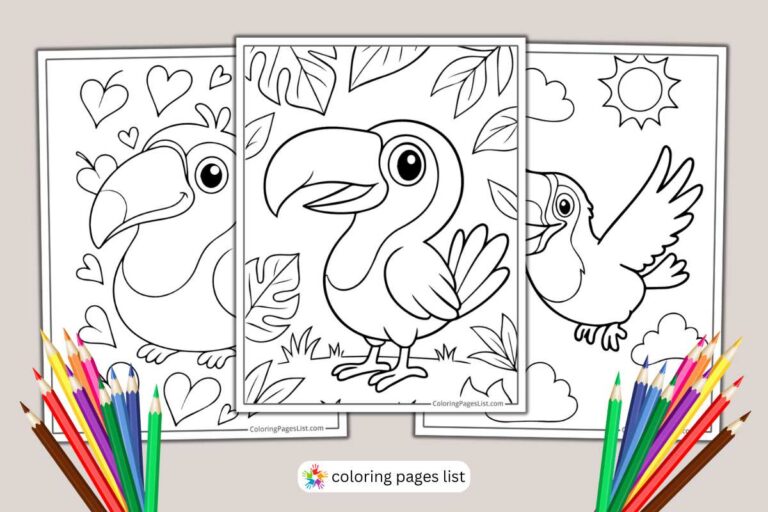 Toucan coloring pages