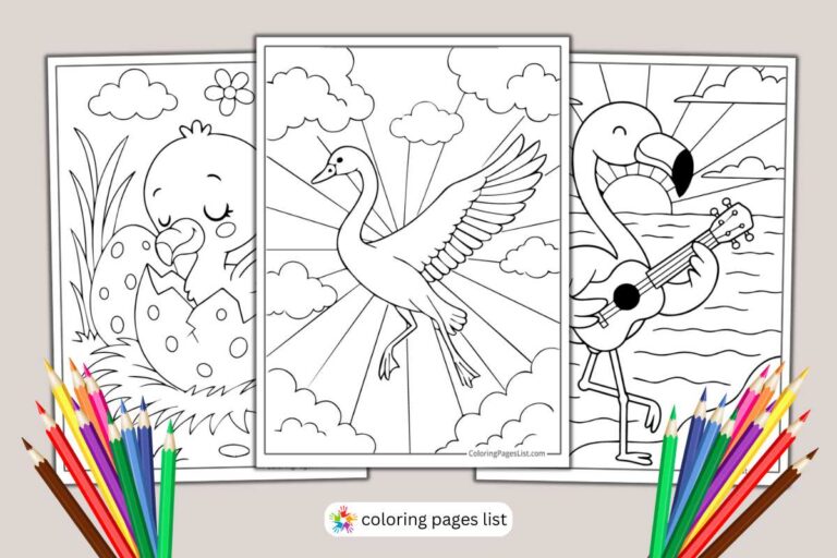 Flamingo coloring pages