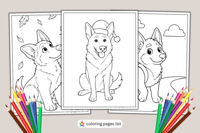 German Shepherd coloring pages