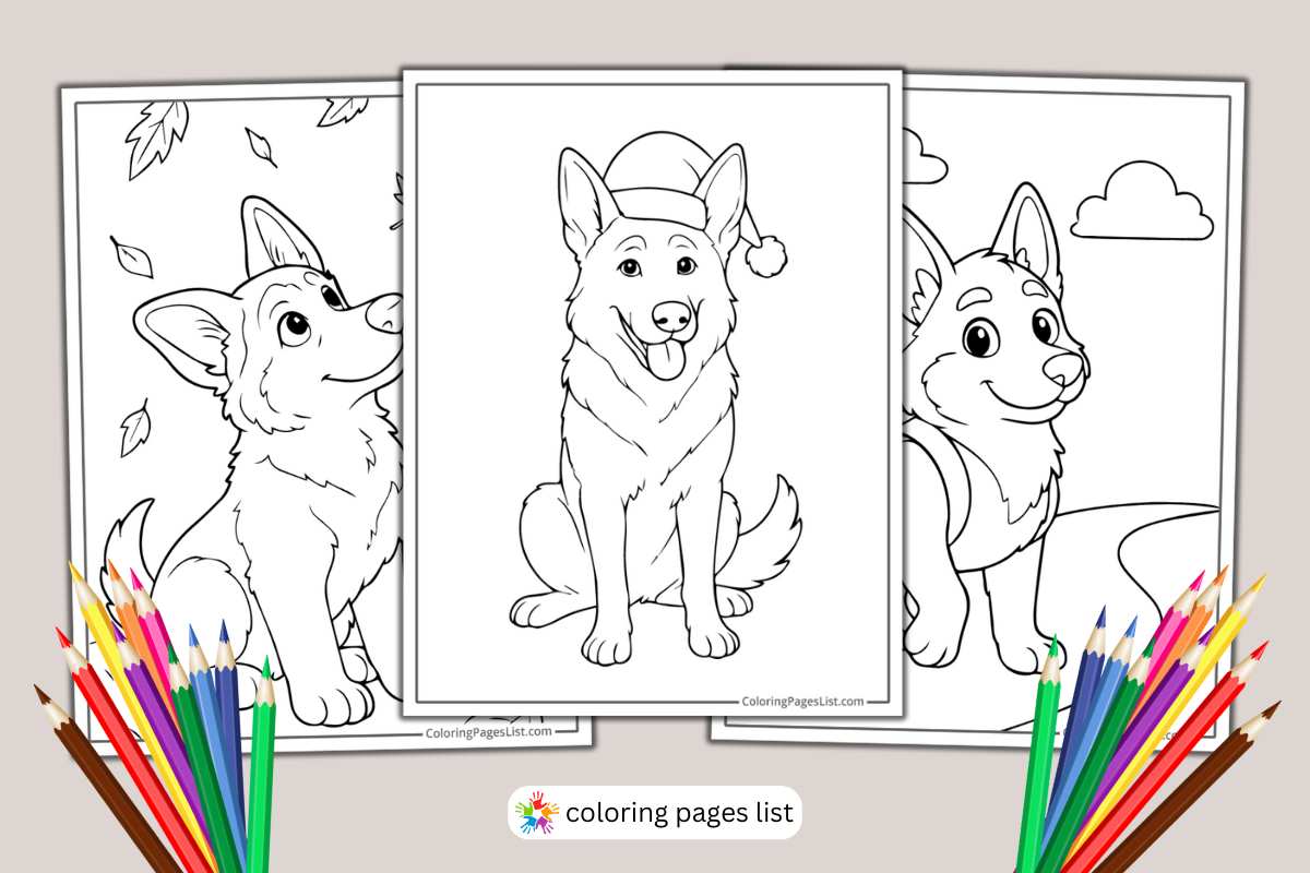 German Shepherd coloring pages