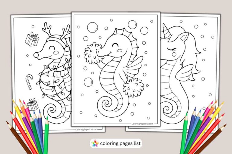 Seahorse coloring pages