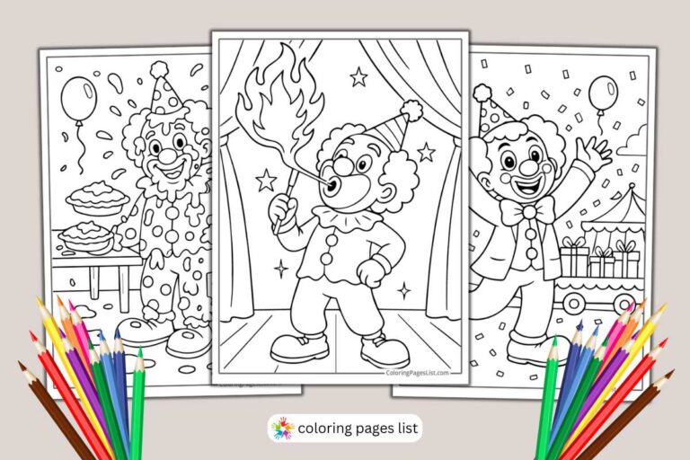Clown coloring pages