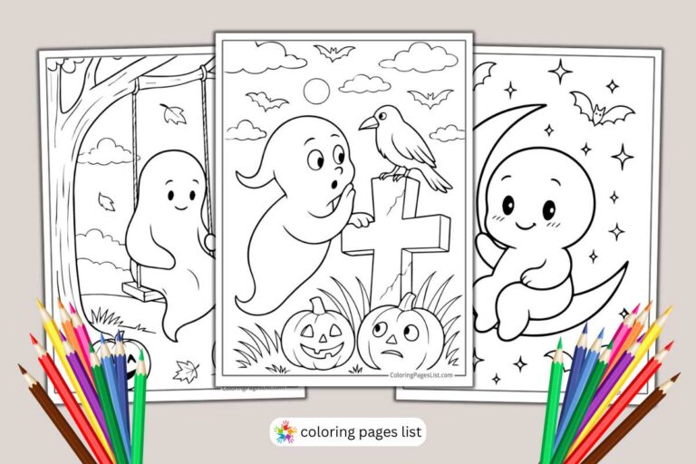 Ghost coloring pages